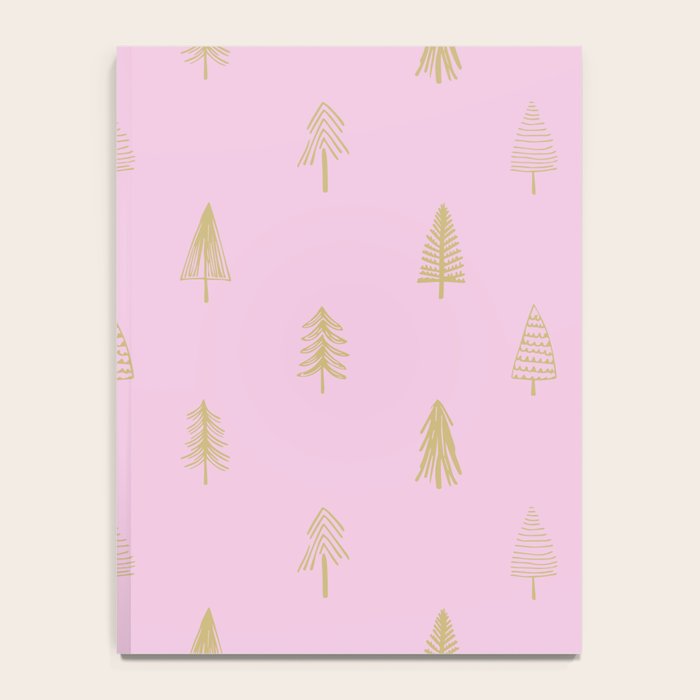 Pink pine tree doodle art pattern Notebook Gallery Image 4