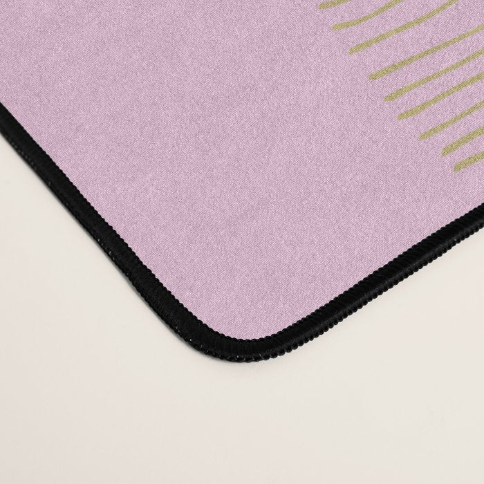 Pink pine tree doodle art pattern Desk Mat Gallery Image 4