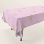 Pink pine tree doodle art pattern Tablecloth Gallery Image 1