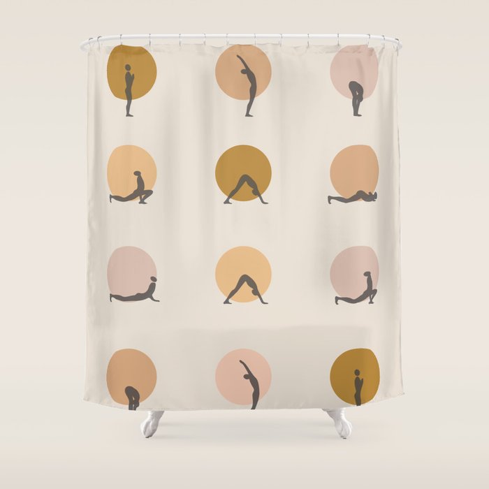 sun salutation I âÂ golden Shower Curtain Gallery Image 1