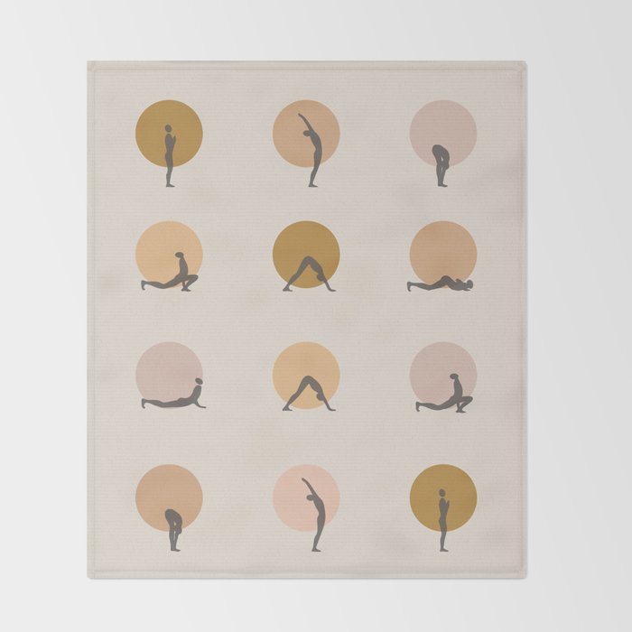 sun salutation I âÂ golden Throw Blanket Gallery Image 2
