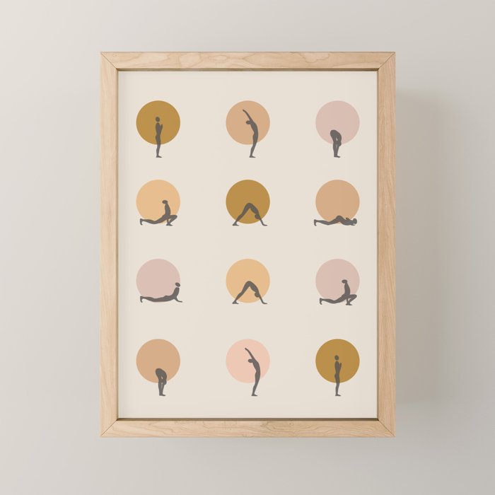 sun salutation I âÂ golden Mini Art Print Gallery Image 1