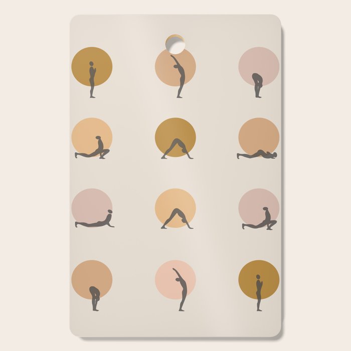 sun salutation I âÂ golden Cutting Board Gallery Image 1