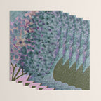 Garden Lilac Flower Painting in Teal & Pink Wrapping Paper Gallery Image 3