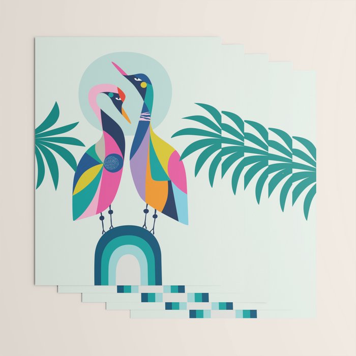 Rainbow Geese Wrapping Paper Gallery Image 3