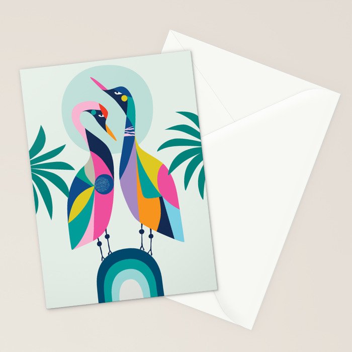 Rainbow Geese Stationery Card Gallery Image 2