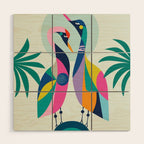 Rainbow Geese Wood Wall Art Gallery Image 1