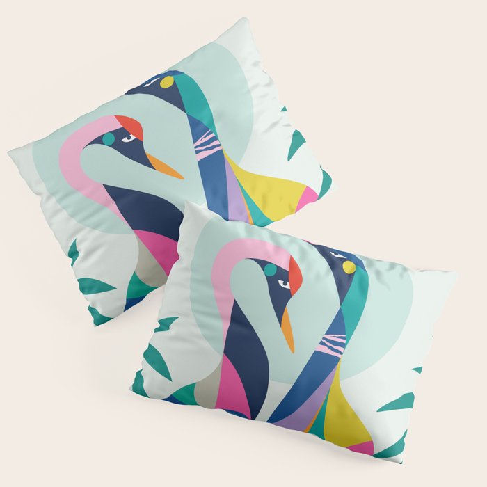 Rainbow Geese Pillow Sham Gallery Image 1