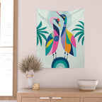Rainbow Geese Wall Tapestry Gallery Image 2