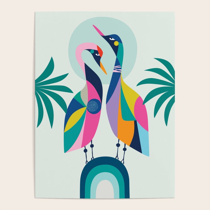 Rainbow Geese Poster Gallery Image 4