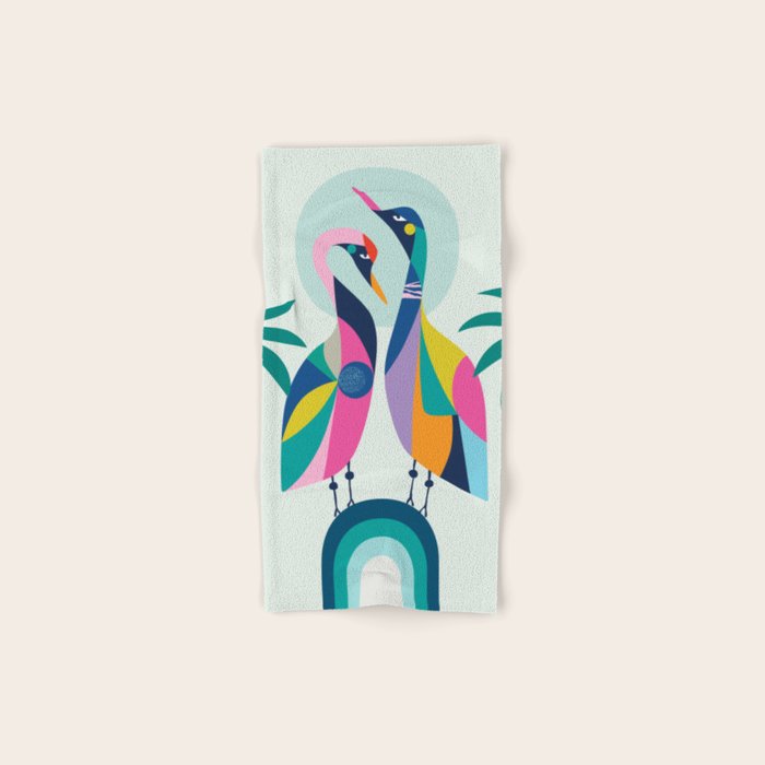 Rainbow Geese Bath Towel Gallery Image 1