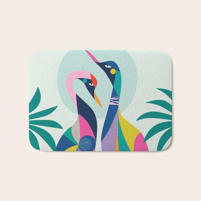 Rainbow Geese Bath Mat Gallery Image 1