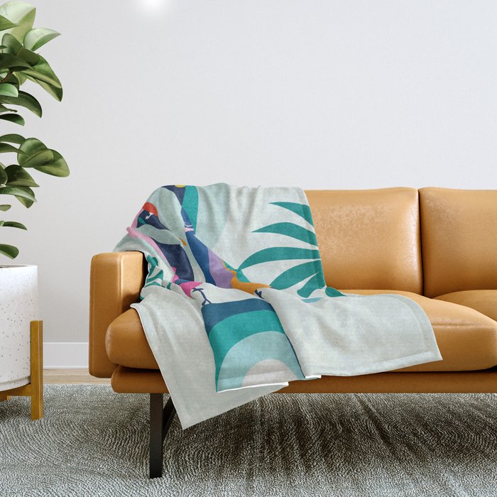 Rainbow Geese Throw Blanket Gallery Image 1