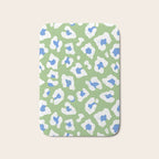 Dopamine Decor Leopard Print Blue And Green Bath Mat Gallery Image 1