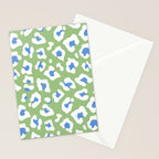 Dopamine Decor Leopard Print Blue And Green Stationery Card Gallery Image 2