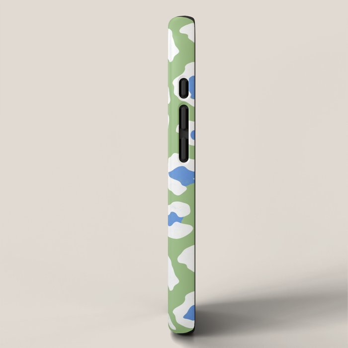 Dopamine Decor Leopard Print Blue And Green iPhone Case Gallery Image 2