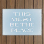 This Must Be The Place Baby Blue Outdoor Rug Gallery Image 1