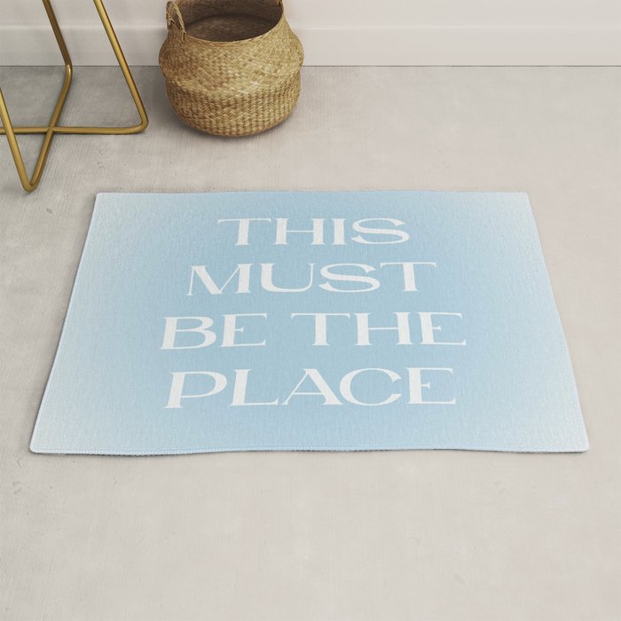 This Must Be The Place Baby Blue Rug Gallery Image 1