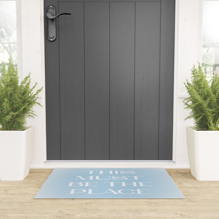 This Must Be The Place Baby Blue Welcome Mat Gallery Image 3