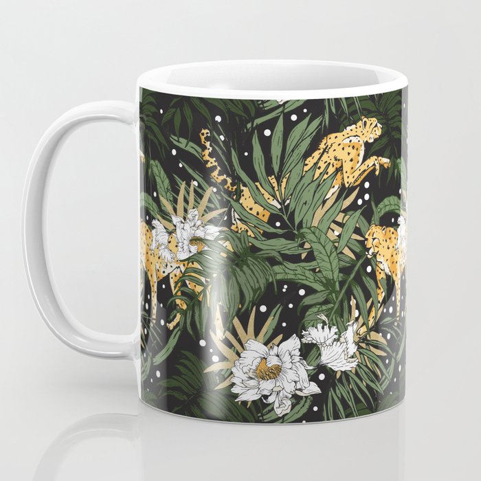 Cheetah in the glamorous nocturnal jungle Coffee Mug Gallery Image 3