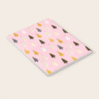 Christmas Trees Modern Pink Pattern #pinkchristmas #christmaspattern Notebook Gallery Image 3
