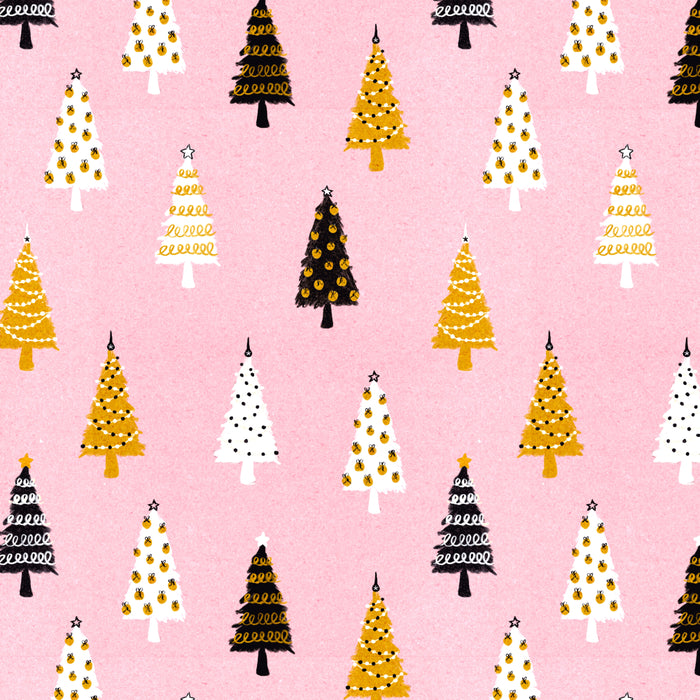 Christmas Trees Modern Pink Pattern #pinkchristmas #christmaspattern Coffee Mug Gallery Image 2