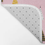 Christmas Trees Modern Pink Pattern #pinkchristmas #christmaspattern Bath Mat Gallery Image 2