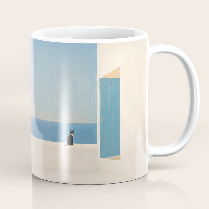 Quiet Cat by the Sea Coffee Mug Gallery Image 1
