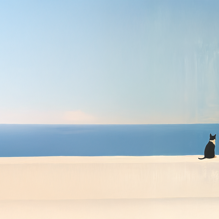 Quiet Cat by the Sea Coffee Mug Gallery Image 2