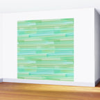 Abstract Watercolor Waves in Ocean Teal Wall Mural Gallery Image 2