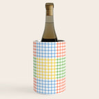 Colorful geometric gingham patchwork pattern Wine Chiller Gallery Image 3