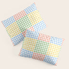Colorful geometric gingham patchwork pattern Pillow Sham Gallery Image 3