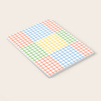 Colorful geometric gingham patchwork pattern Notebook Gallery Image 3