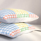 Colorful geometric gingham patchwork pattern Pillow Sham Gallery Image 3
