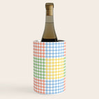 Colorful geometric gingham patchwork pattern Wine Chiller Gallery Image 2