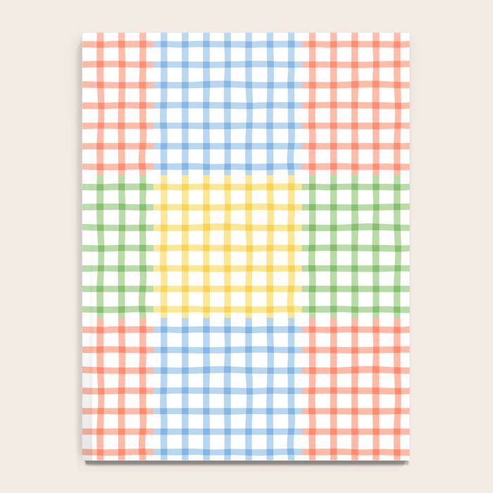 Colorful geometric gingham patchwork pattern Notebook Gallery Image 4