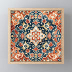 Indigo and Floral Spice Mandala Mini Art Print Gallery Image 1