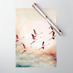 Flock of Flamingos Wrapping Paper Gallery Image 1