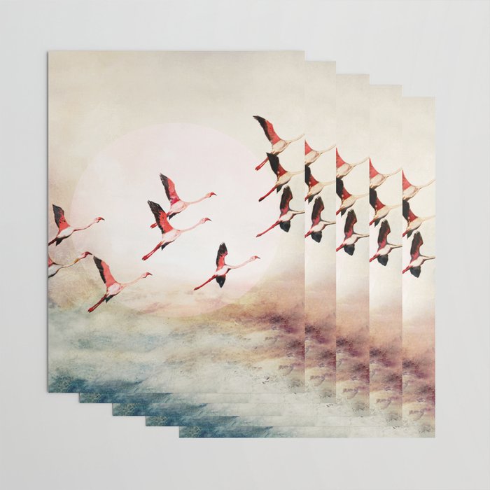 Flock of Flamingos Wrapping Paper Gallery Image 3