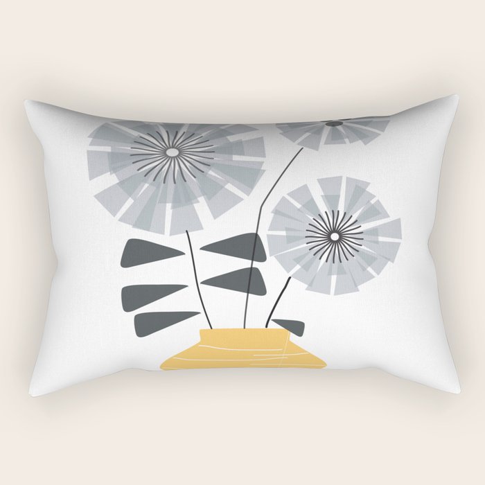 Midcentury Floral  Rectangular Pillow Gallery Image 2