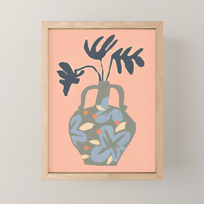 Monstera in the vase Mini Art Print Gallery Image 1