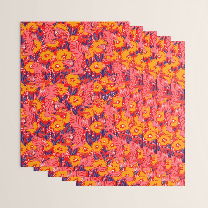 Golden Tiger Wrapping Paper Gallery Image 3