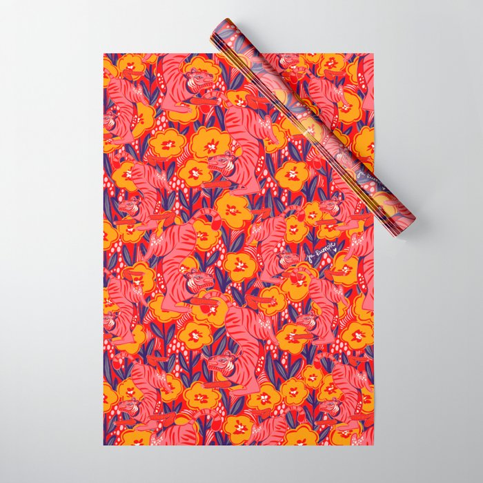 Golden Tiger Wrapping Paper Gallery Image 1