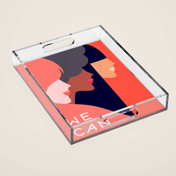 Together, we can  #girlpower Acrylic Tray Gallery Image 1