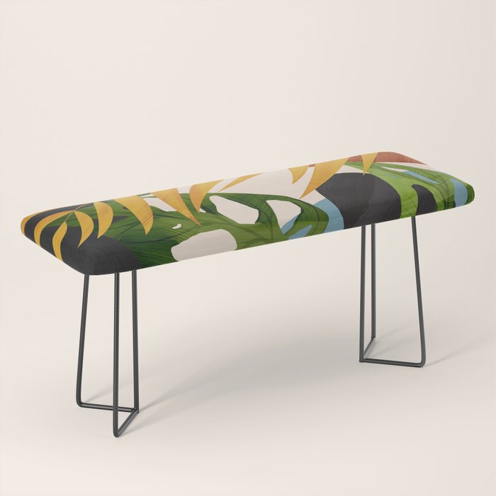 Abstract Tropical Art 2 Bench Gallery Image 1