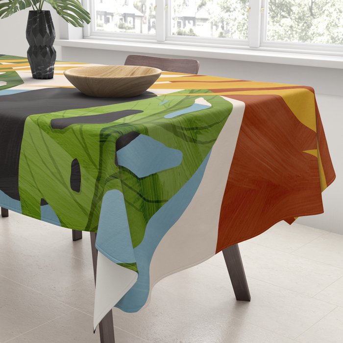Abstract Tropical Art 2 Tablecloth Gallery Image 3