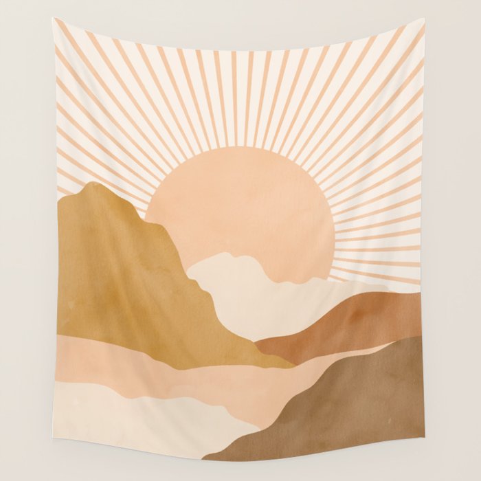 Warm Color Hills Wall Tapestry Gallery Image 4