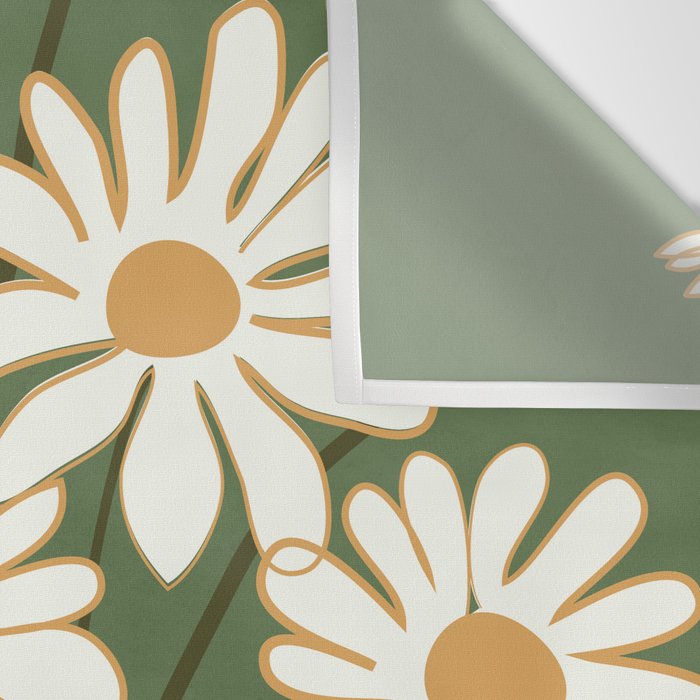 White Daisy Bouquets in Vase 3 Wall Tapestry Gallery Image 3
