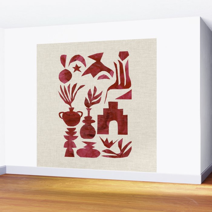 Crimson Village Wall Mural Gallery Image 2