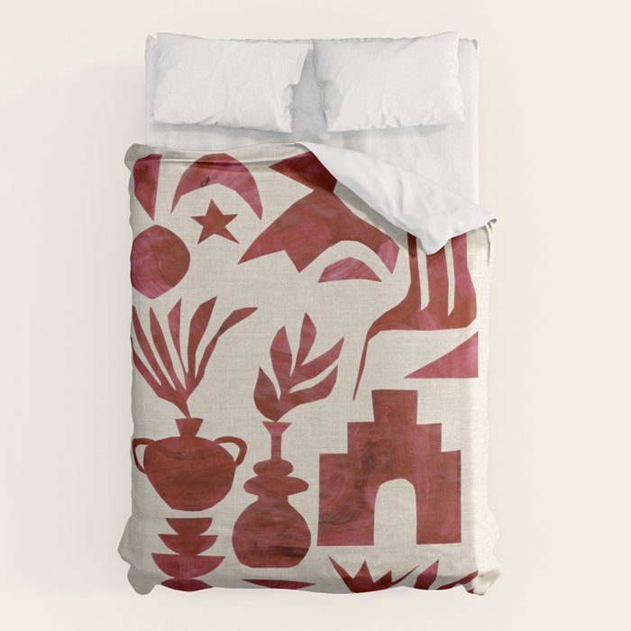 Crimson Village Duvet Cover Gallery Image 6